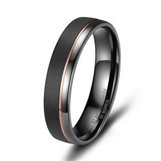 BT-04P-76 Snubní prsten BLACK TITANIUM