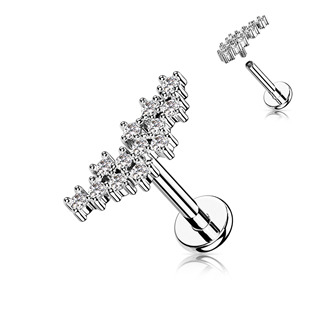 LB1111ST-1208 Piercing do brady se zirkony