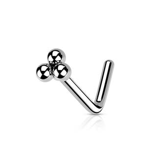 N0164-ST Zahnutý piercing do nosu