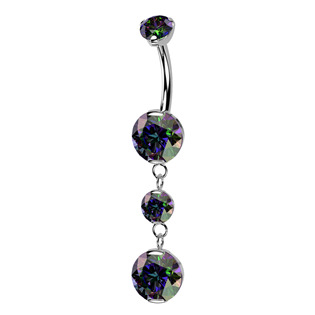 TIT1438-VM Visací piercing do pupíku - TITAN
