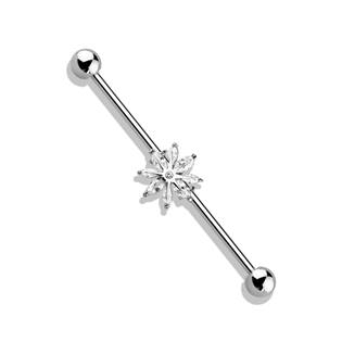 ID01032-ST Industrial piercing - sněhová vločka