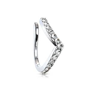 NF0012-C Falešný piercing do nosu s kamínky - klips