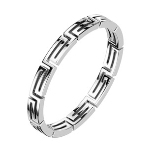 OPR1916-65 Ocelový prsten řecký klíč