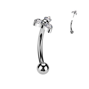 TIT1399-1208 PUSH IN piercing k do obočí TITAN, 1,2 x 8 mm