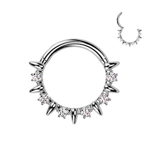 SG117-1208 Ocelový piercing - segment kruh