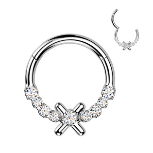 SG118-1210 Ocelový piercing - segment kruh