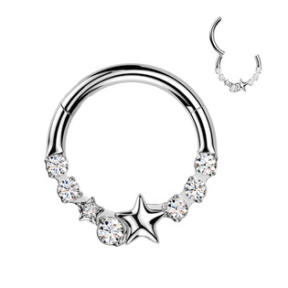 SG119-1210 Ocelový piercing - segment kruh