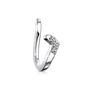 NF0013-C Falešný piercing do nosu s kamínky - klips