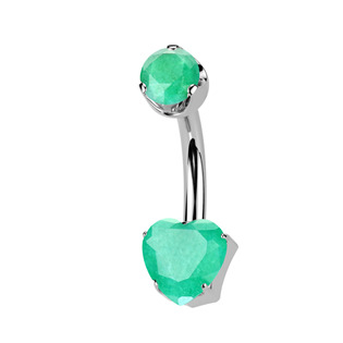TIT1557 Piercing do pupíku srdíčko - TITAN, Onyx