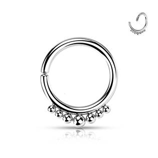 K01060-ST Ozdobný piercing kruh 1,2 x 8 mm