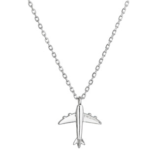 EG1605 Stříbrný náhrdelník letadlo