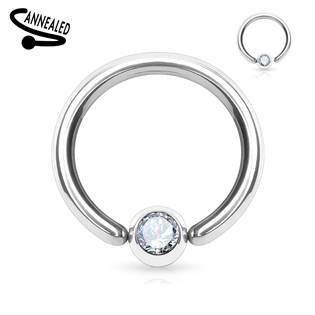 K01045-12083 Piercing - kruh, kulička s kamínkem