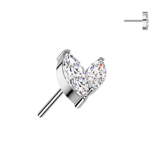TIT1524-C Ozdobná část k PUSH IN piercingu TITAN