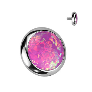 TIT1564-OP22 Náhradní kamínek TITAN, závit 1,2 mm, růžový opál 4 mm