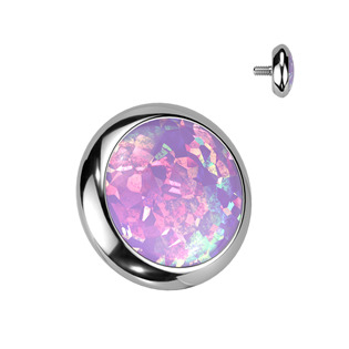 TIT1564-OP38 Náhradní kamínek TITAN, závit 1,2 mm, fialový opál 4 mm