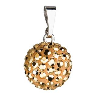 EG1019-GD Stříbrný přívěšek s kulička Crystals from Swarovski® Gold