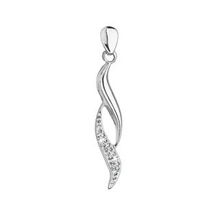 EG1161 Stříbrný přívěsek se Swarovski krystaly - vlnka