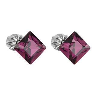 EG2043-AM Stříbrné náušnice Crystals from Swarovski®, Amethyst