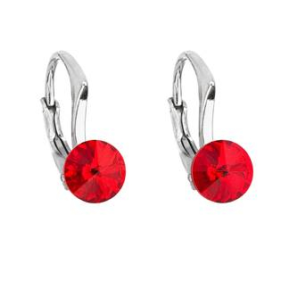 EG2501-SI Stříbrné náušnice s Crystals from Swarovski® Siam