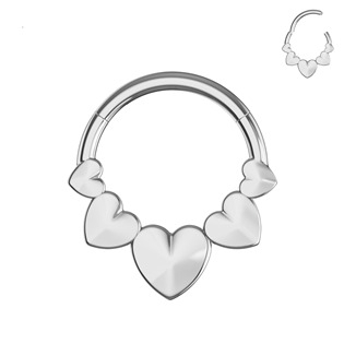 TIT1586-1208 Piercing segment kuh se srdíčky TITAN