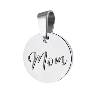 OPP1939 Ocelový přívěsek text MOM