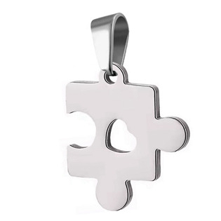 OPP1942 Ocelový přívěsek puzzle se srdíčkem