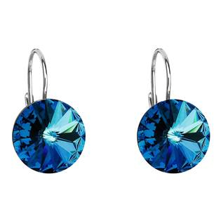 EG2036-BB Stříbrné náušnice s krystaly Crystals from Swarovski® Bermuda Blue