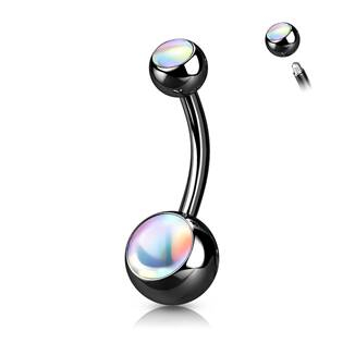 BS0005-K Černý piercing do pupíku - banánek