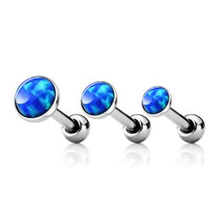 CP1087-OP05-03 Cartilage piercing do ucha, odrý opál