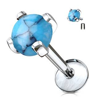 LB0002-TQ Labreta / piercing do brady, Tyrkys