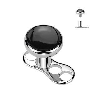 MD047 Kompletní microdermal piercing TITAN, černý onyx
