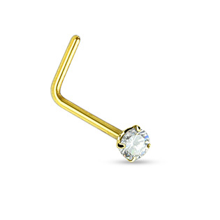 N01051-GD Piercing do nosu, barva žluté zlato
