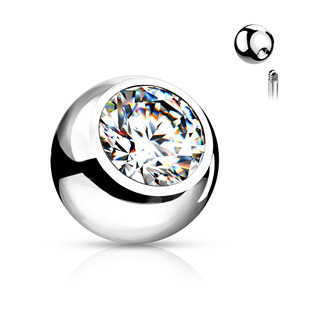 ND024C-1204 Náhradní kulička s kamínkem 1,2 x 4 mm, barva čirá