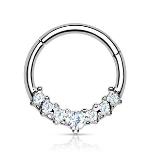 NS0038ST-1208 Ocelový piercing do nosu - tragus / helix / septum, 1,2 x 8 mm