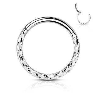 NS0052ST-1206 Segment kruh s dekorem - helix / cartilage / tragus piercing