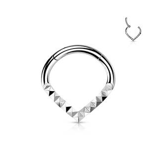 NS0054ST-1208 Segment piercing špičatý - helix / cartilage / tragus piercing 1,2 x 8 mm