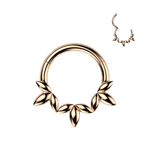SG124-RD Zlacený ocelový kruh - helix / cartilage / septum piercing
