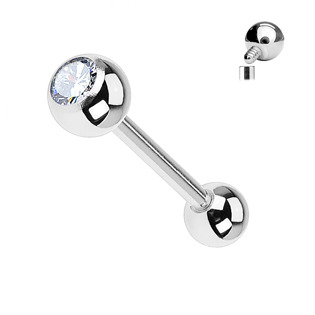TIT1008-16145 Piercing činka titan zirkon