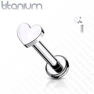 TIT1098-1208 Piercing do brady - labreta TITAN srdíčko