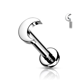 TIT1099-1206 Piercing do brady - labreta, měsíček