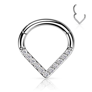 TIT1133-1208 Piercing se zirkony - septum / helix / cartilage TITAN, 1,2 x 8 mm