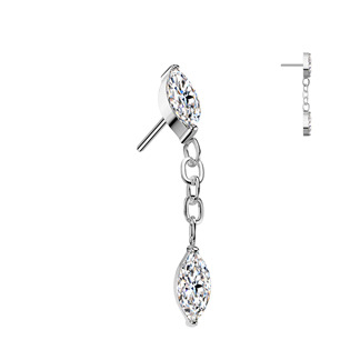 TIT1538-C Ozdobná část k PUSH IN piercingu TITAN