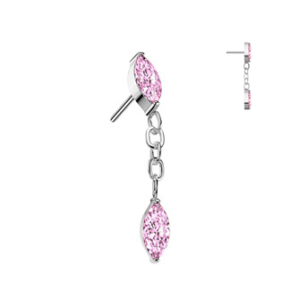 TIT1538-P Ozdobná část k PUSH IN piercingu TITAN