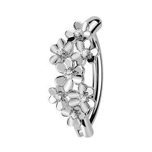 WP0107 Piercing do pupíku s kytičkami