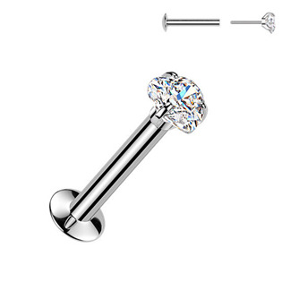 LB1141 Piercing do brady srdíčko - PUSH IN labreta