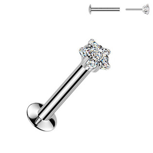 LB1142 Piercing do brady hvězdička - PUSH IN labreta