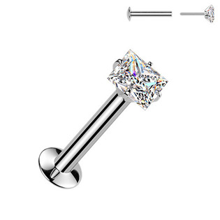 LB1143 Piercing do brady čtvereček - PUSH IN labreta
