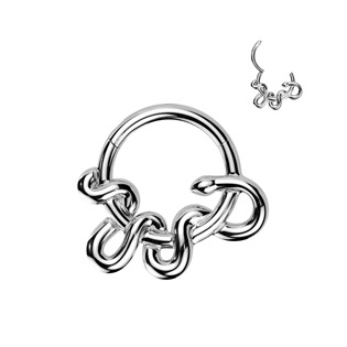 SG130-1208 Ocelový piercing - segment kruh had