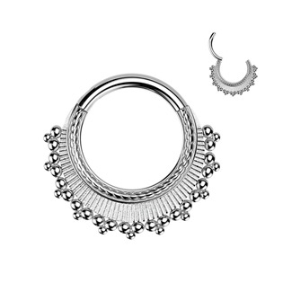 SG136-1208 Ocelový piercing - segment kruh