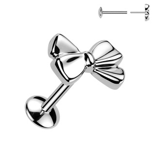 TIT1660 Piercing do brady mašlička - PUSH IN labreta TITAN,
